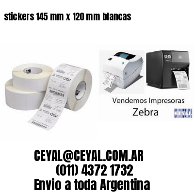 stickers 145 mm x 120 mm	blancas