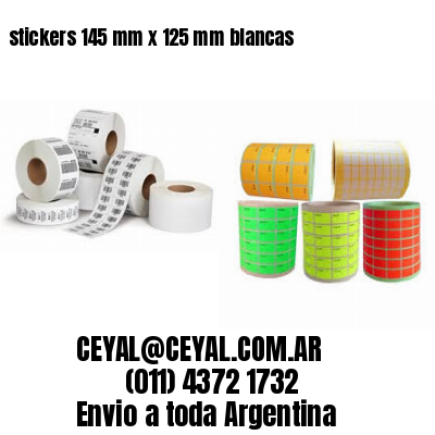 stickers 145 mm x 125 mm	blancas