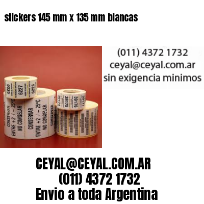 stickers 145 mm x 135 mm	blancas