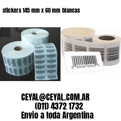 stickers 145 mm x 60 mm	blancas