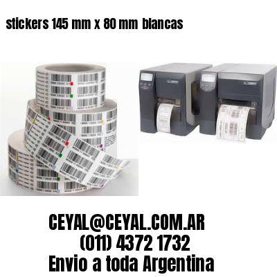 stickers 145 mm x 80 mm	blancas