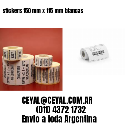 stickers 150 mm x 115 mm	blancas