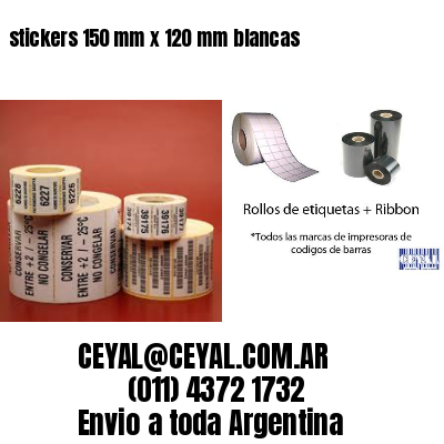 stickers 150 mm x 120 mm	blancas