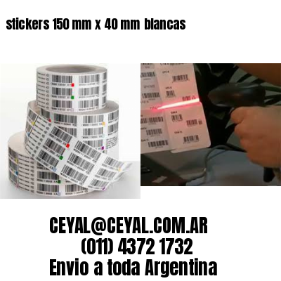 stickers 150 mm x 40 mm	blancas