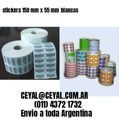 stickers 150 mm x 55 mm	blancas