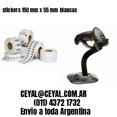 stickers 150 mm x 55 mm	blancas