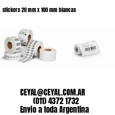 stickers 20 mm x 100 mm	blancas