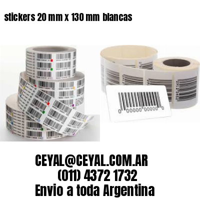 stickers 20 mm x 130 mm	blancas