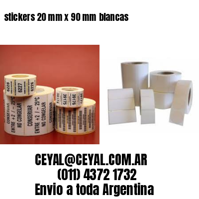 stickers 20 mm x 90 mm	blancas