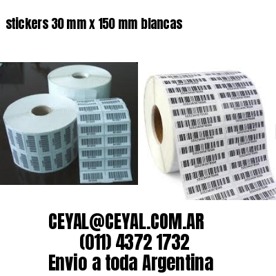 stickers 30 mm x 150 mm	blancas