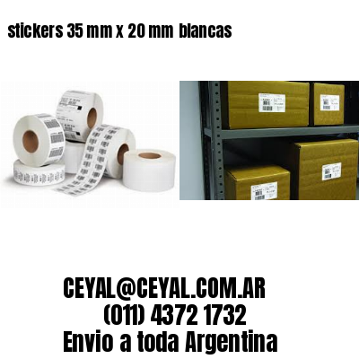 stickers 35 mm x 20 mm	blancas