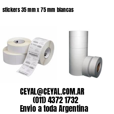 stickers 35 mm x 75 mm	blancas