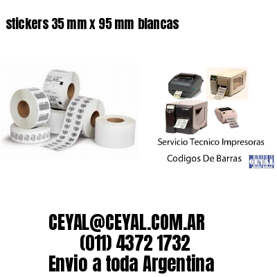 stickers 35 mm x 95 mm	blancas