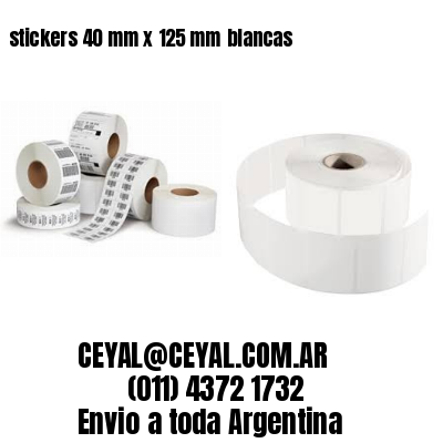 stickers 40 mm x 125 mm	blancas