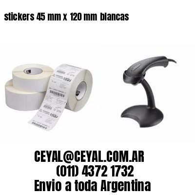 stickers 45 mm x 120 mm	blancas