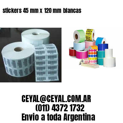 stickers 45 mm x 120 mm	blancas