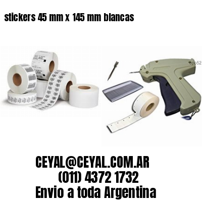stickers 45 mm x 145 mm	blancas