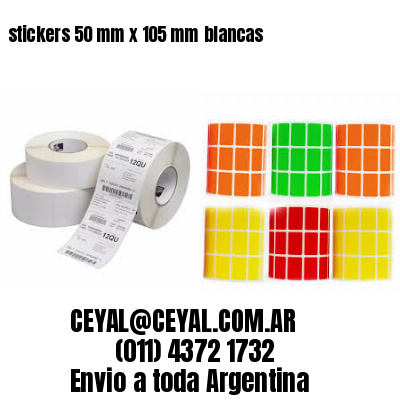 stickers 50 mm x 105 mm	blancas