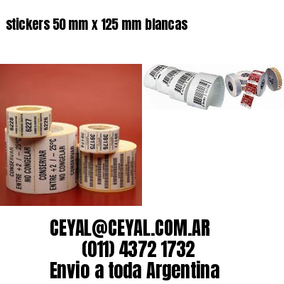 stickers 50 mm x 125 mm	blancas
