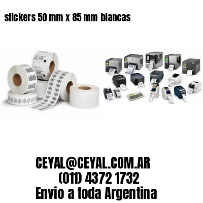 stickers 50 mm x 85 mm	blancas