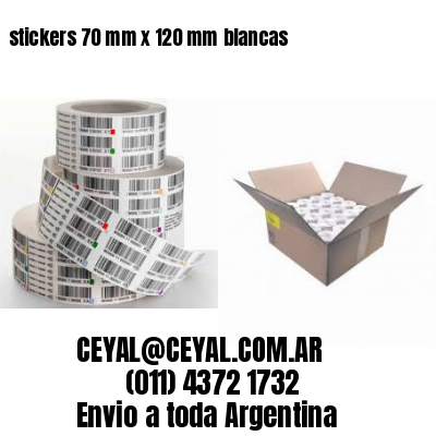 stickers 70 mm x 120 mm	blancas