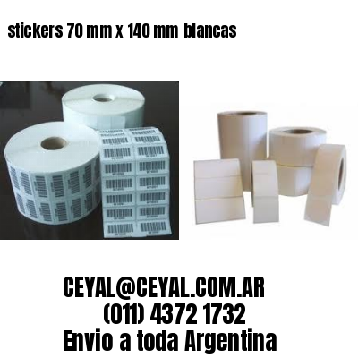 stickers 70 mm x 140 mm	blancas