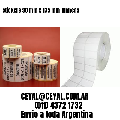 stickers 90 mm x 135 mm	blancas