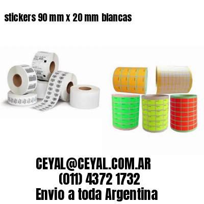 stickers 90 mm x 20 mm	blancas