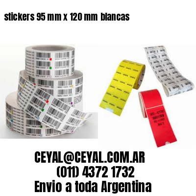 stickers 95 mm x 120 mm	blancas