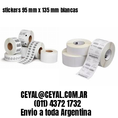 stickers 95 mm x 135 mm	blancas