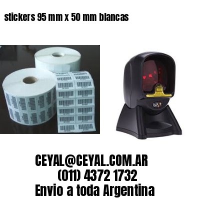 stickers 95 mm x 50 mm	blancas
