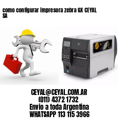 como configurar impresora zebra GX CEYAL SA