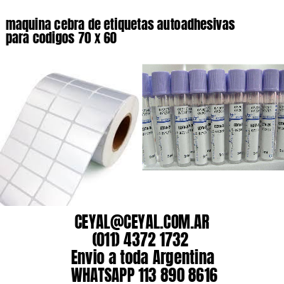 maquina cebra de etiquetas autoadhesivas para codigos 70 x 60