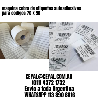 maquina cebra de etiquetas autoadhesivas para codigos 70 x 90