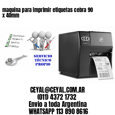 maquina para imprimir etiquetas cebra 90 x 40mm