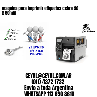 maquina para imprimir etiquetas cebra 90 x 60mm