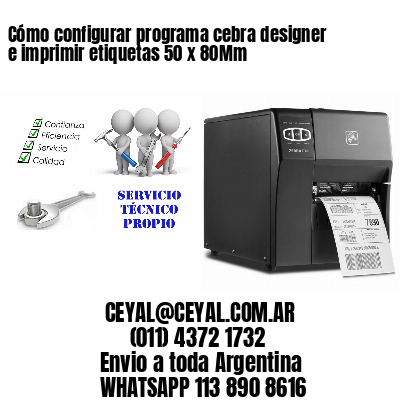 Cómo configurar programa cebra designer e imprimir etiquetas 50 x 80Mm