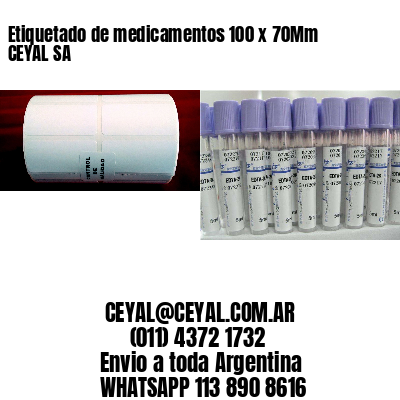 Etiquetado de medicamentos 100 x 70Mm CEYAL SA
