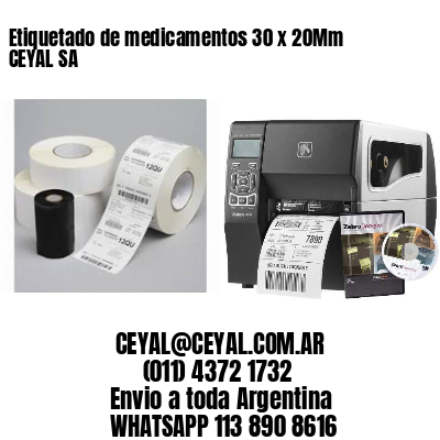 Etiquetado de medicamentos 30 x 20Mm CEYAL SA