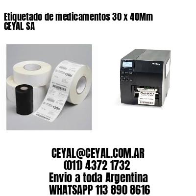 Etiquetado de medicamentos 30 x 40Mm CEYAL SA