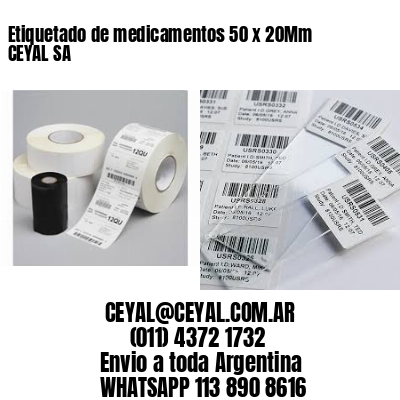 Etiquetado de medicamentos 50 x 20Mm CEYAL SA