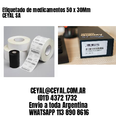 Etiquetado de medicamentos 50 x 30Mm CEYAL SA