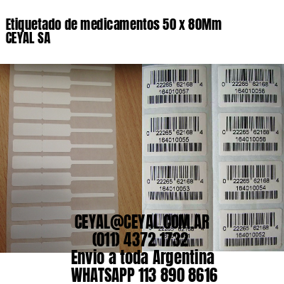 Etiquetado de medicamentos 50 x 80Mm CEYAL SA