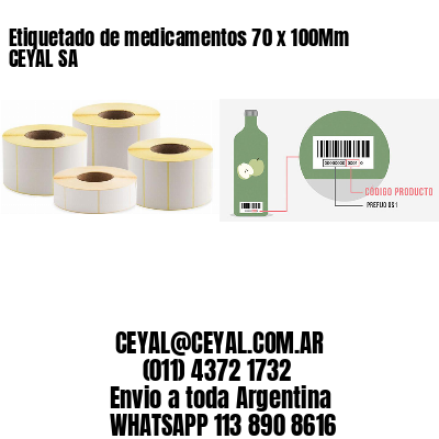 Etiquetado de medicamentos 70 x 100Mm CEYAL SA