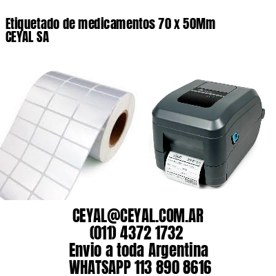 Etiquetado de medicamentos 70 x 50Mm CEYAL SA