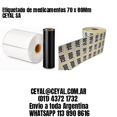 Etiquetado de medicamentos 70 x 80Mm CEYAL SA