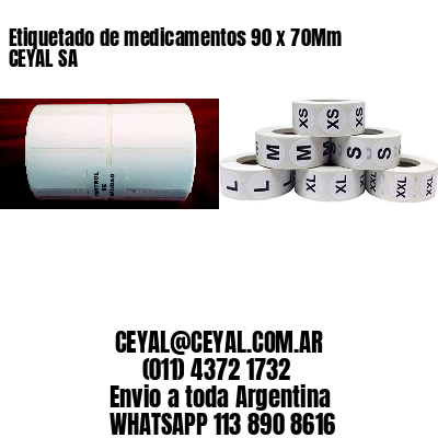 Etiquetado de medicamentos 90 x 70Mm CEYAL SA