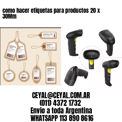 como hacer etiquetas para productos 20 x 30Mm