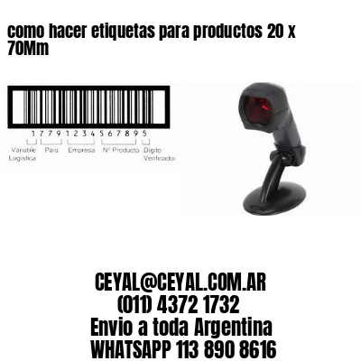 como hacer etiquetas para productos 20 x 70Mm