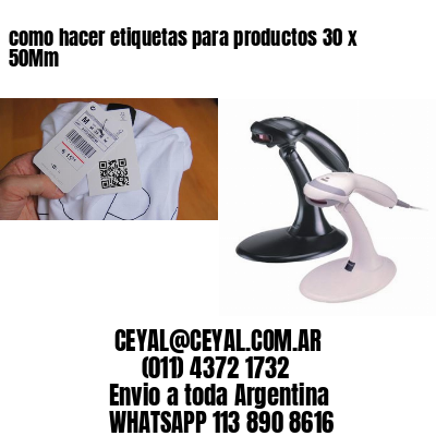 como hacer etiquetas para productos 30 x 50Mm